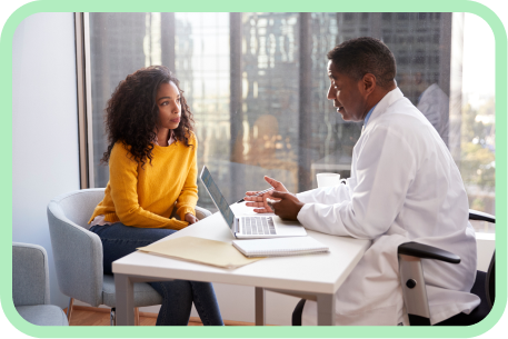 Image showing a provider and a patient